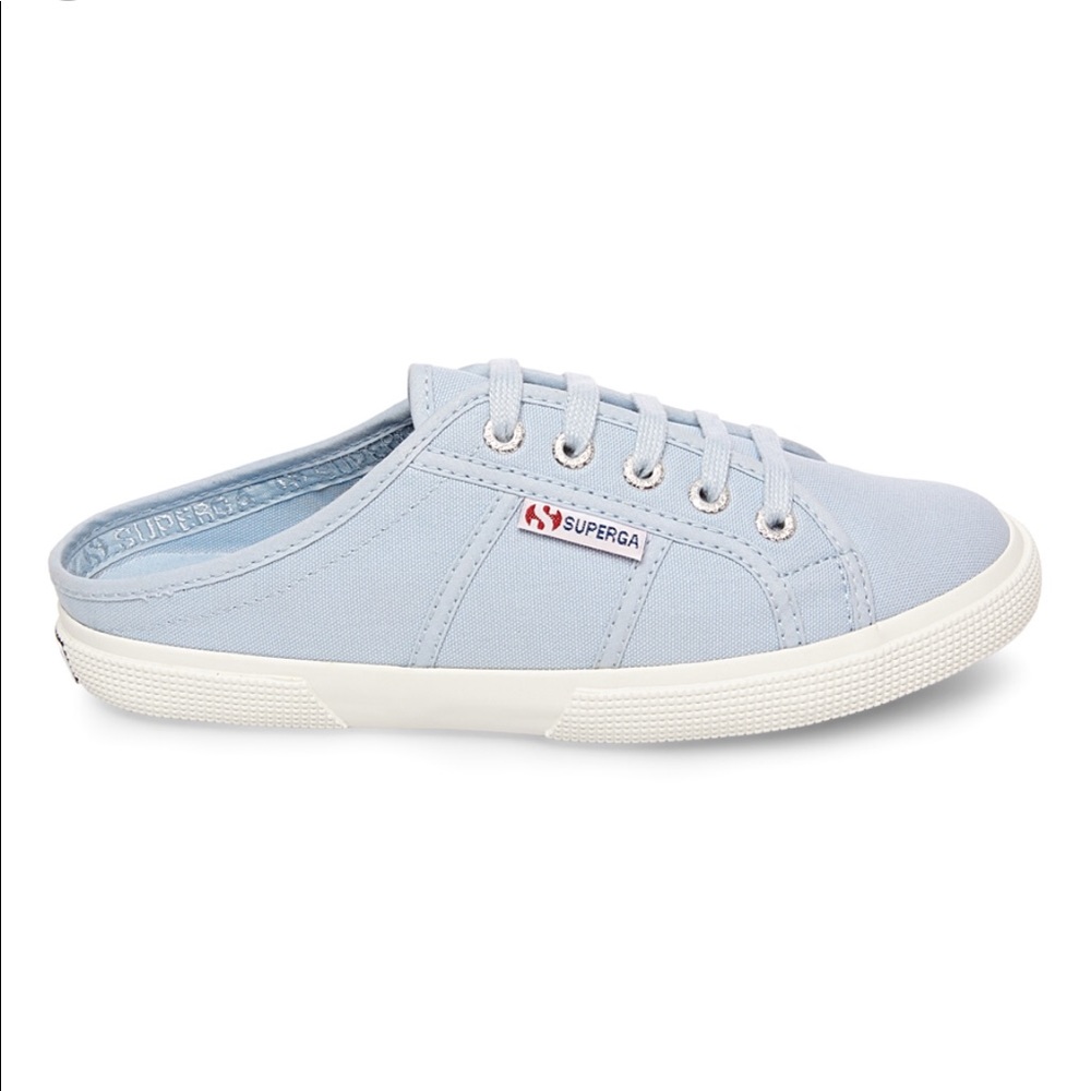 ❌SOLD❌NWT DUSTY BLUE SUPERGA MULES/ SLIP-On